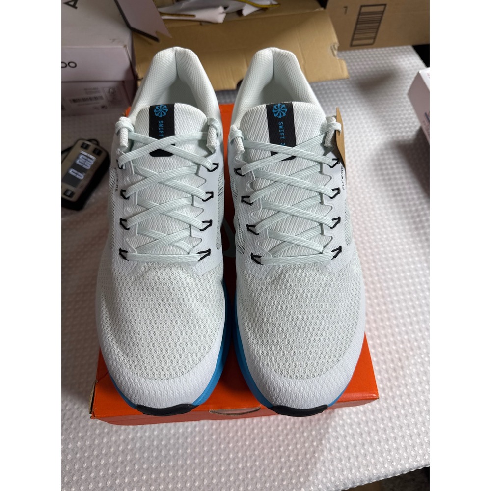 Nike Running Shoes Mens 12.5 Run Swift 3 White Blue Road Running DR2695-123 NIB